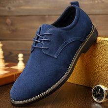 将图片加载到图库查看器,Pointed Toe Casual Soft Suede Business Office Oxfords