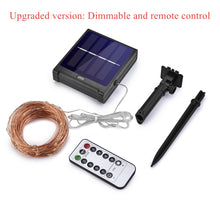 将图片加载到图库查看器,IR Dimmable 11m/21m/31m/51m LED Outdoor Solar String Lights solar lamp for Fairy Holiday Christmas Party Garland Lighting