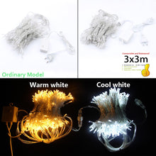 将图片加载到图库查看器,3x1/3x3/6x3m LED Icicle String Lights Christmas Fairy Lights Garland Outdoor Home For Wedding/Party/Curtain/Garden Decoration