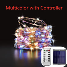 将图片加载到图库查看器,IR Dimmable 11m/21m/31m/51m LED Outdoor Solar String Lights solar lamp for Fairy Holiday Christmas Party Garland Lighting