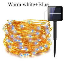 将图片加载到图库查看器,IR Dimmable 11m/21m/31m/51m LED Outdoor Solar String Lights solar lamp for Fairy Holiday Christmas Party Garland Lighting