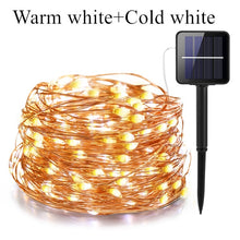 将图片加载到图库查看器,IR Dimmable 11m/21m/31m/51m LED Outdoor Solar String Lights solar lamp for Fairy Holiday Christmas Party Garland Lighting