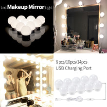 将图片加载到图库查看器,CanLing LED 12V Makeup Mirror Light Bulb Hollywood Vanity Lights Stepless Dimmable Wall Lamp 6 10 14Bulbs Kit for Dressing Table