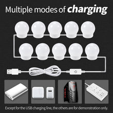 将图片加载到图库查看器,CanLing LED 12V Makeup Mirror Light Bulb Hollywood Vanity Lights Stepless Dimmable Wall Lamp 6 10 14Bulbs Kit for Dressing Table