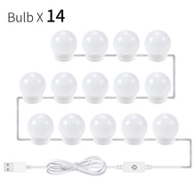 将图片加载到图库查看器,CanLing LED 12V Makeup Mirror Light Bulb Hollywood Vanity Lights Stepless Dimmable Wall Lamp 6 10 14Bulbs Kit for Dressing Table