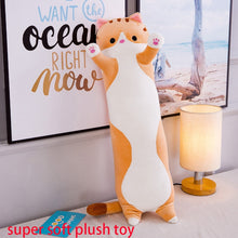 将图片加载到图库查看器,140cm Plush Toys Animal Cat Cute Creative Long Soft Toys Office Break Nap Sleeping Pillow Cushion Stuffed Gift Doll for Kids
