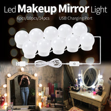 将图片加载到图库查看器,CanLing LED 12V Makeup Mirror Light Bulb Hollywood Vanity Lights Stepless Dimmable Wall Lamp 6 10 14Bulbs Kit for Dressing Table