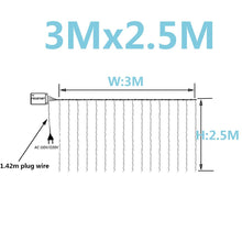 将图片加载到图库查看器,3x1/3x3/6x3m LED Icicle String Lights Christmas Fairy Lights Garland Outdoor Home For Wedding/Party/Curtain/Garden Decoration