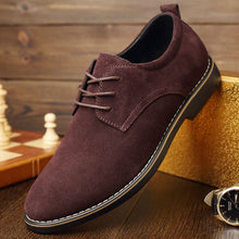 将图片加载到图库查看器,Pointed Toe Casual Soft Suede Business Office Oxfords