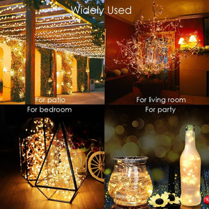 IR Dimmable 11m/21m/31m/51m  LED Outdoor Solar String Lights solar lamp for Fairy Holiday Christmas Party Garland Lighting