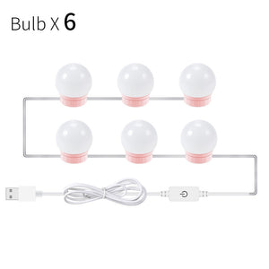 CanLing LED 12V Makeup Mirror Light Bulb Hollywood Vanity Lights Stepless Dimmable Wall Lamp 6 10 14Bulbs Kit for Dressing Table
